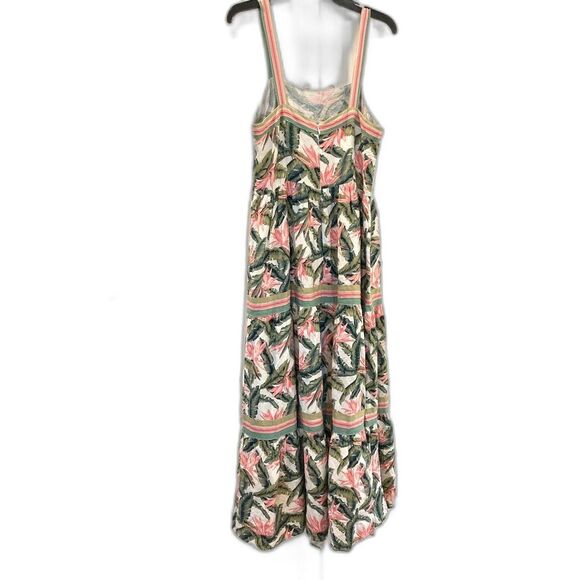 Loft Ann Taylor bird of Paradise Coastal Linen Petal Pink Tiered Maxi Dress - Picture 4 of 10